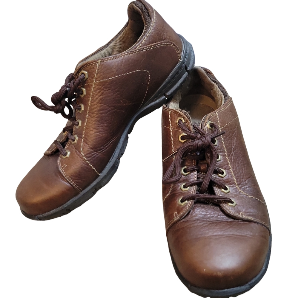 Timberland 52549 Brown Leather Casual Lace Up 6 Eye Oxford Men's U.S. 8m